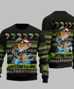 Walleye Fishing Ugly Christmas Sweater