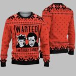 Wanted Sticky Bandits Home Alone Xmas Ugly Christmas Sweater