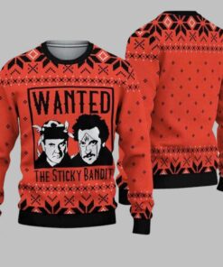 Wanted Sticky Bandits Home Alone Xmas Ugly Christmas Sweater