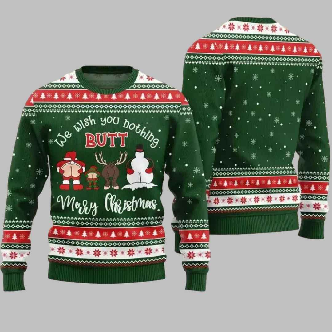 We Wish You Nothing Butt Merry Christmas Ugly Christmas Sweater We Wish You Nothing Butt Merry Christmas Ugly Christmas Sweater