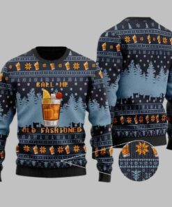 Whiskey Call Me Old Fashioned Ugly Christmas Sweater