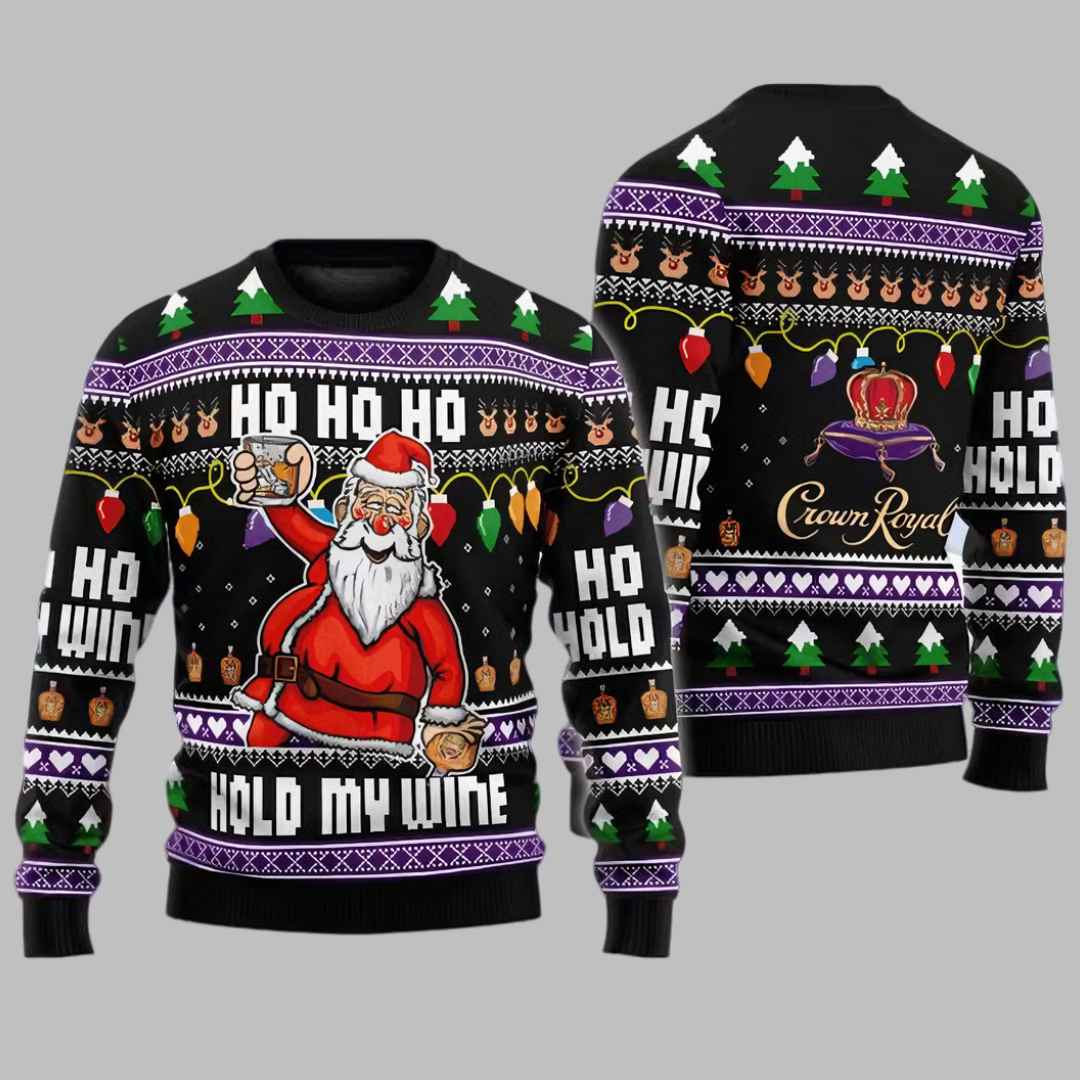Whiskey Santa Claus Ugly Christmas Sweater Whiskey Santa Claus Ugly Christmas Sweater