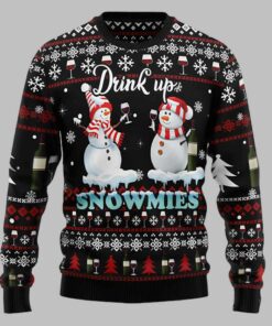 Wine Snowmies Ugly Christmas Sweater