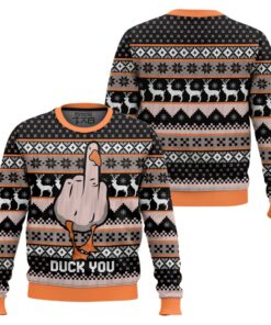 Duck You Funny Christmas Ugly Sweater