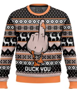 Duck You Funny Christmas Ugly Sweater
