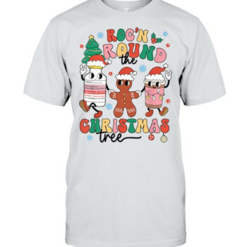 Christmas Nurse Nursing Rocn Around The Christmas Tree T Shirt