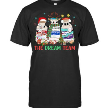 The Dream Team Intensive Care Unit Icu Rn Nurse Christmas T Shirt