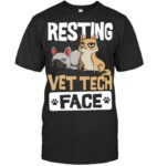 Resting Vet Tech Face Veterinary Assistant Vet T Shirt