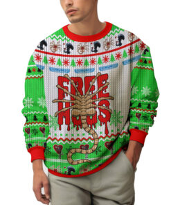 Free Hugs Bestie Facehugger Alien Ugly Sweater 3 Free Hugs Bestie Facehugger Alien Ugly Sweater
