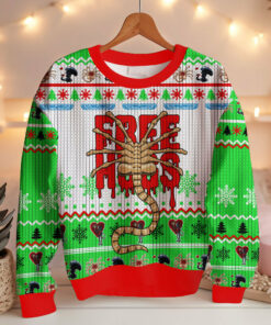 Free Hugs Bestie Facehugger Alien Ugly Sweater 4 Free Hugs Bestie Facehugger Alien Ugly Sweater