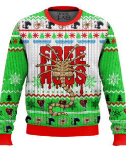 Free Hugs Bestie Facehugger Alien Ugly Sweater