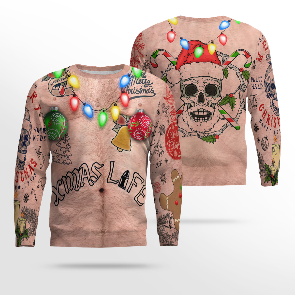 Sexy Xmas Life Tattoo Ugly Christmas Sweater