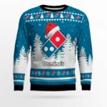 Christmas Funny Santa Claus Dominos Pizza Logo Ugly Christmas Sweater