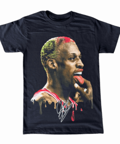 Dennis Rodman "Big Face Tongue" Graphic T-Shirt