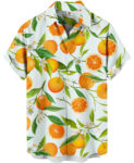 Orange Citrus Hawaiian Shirt – Light Blue