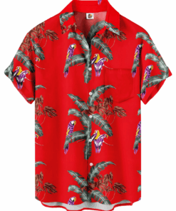 Tropical Parrot Hawaiian Shirt – Red