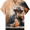 Chimpanzee Bar Hawaiian Shirt – Novelty Casual 2 Chimpanzee Bar Hawaiian Shirt – Novelty Casual