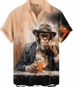 Chimpanzee Bar Hawaiian Shirt – Novelty Casual