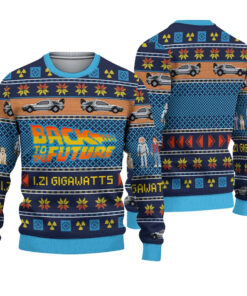 2025 Back Future 80s Movie Ugly Christmas Sweater