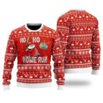 2025 Baseball Ho Ho Homerun Ugly Christmas Sweater 1 2025 Baseball Ho Ho Homerun Ugly Christmas Sweater