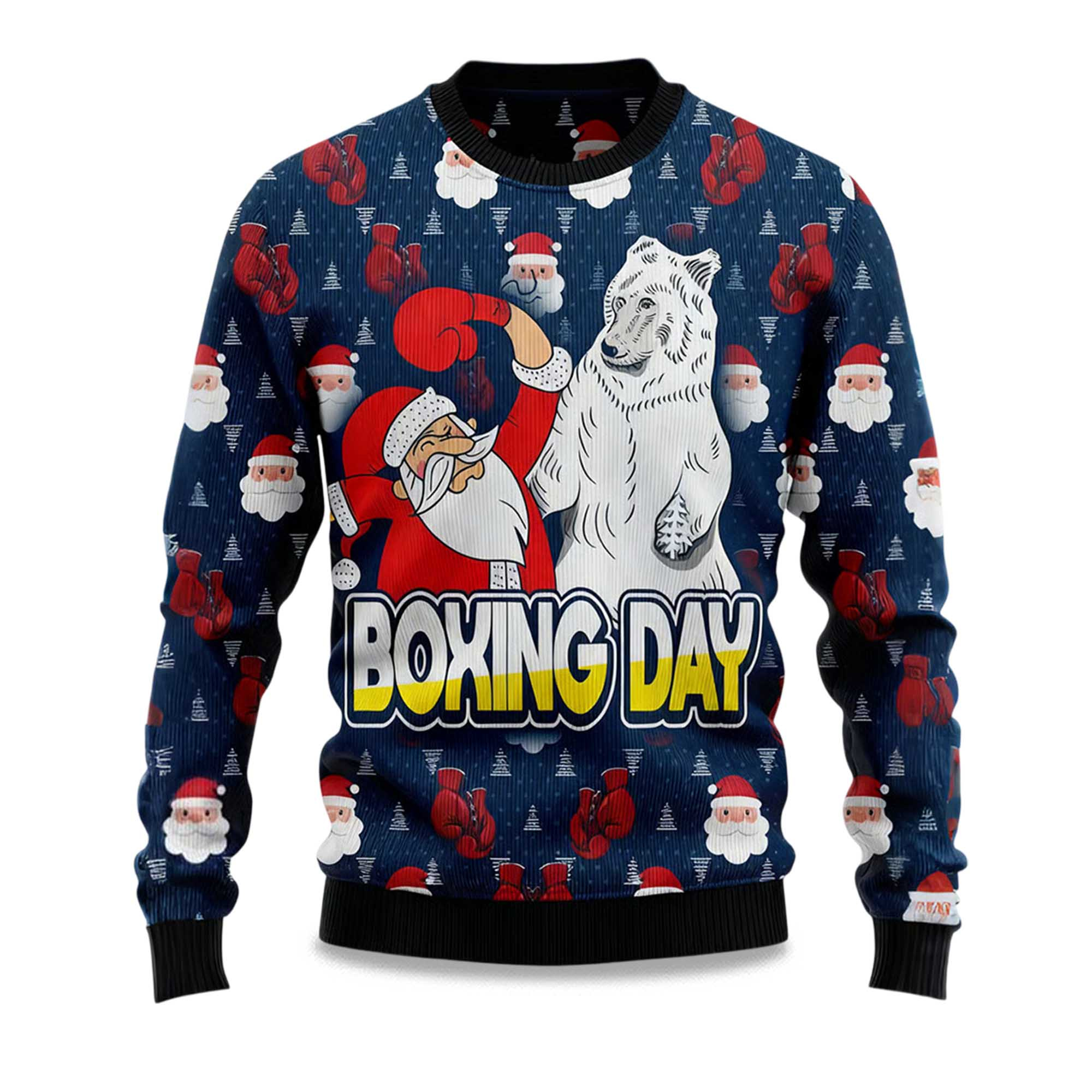2025 Boxing Day Santa and Beer Ugly Christmas Sweater 2025 Boxing Day Santa and Beer Ugly Christmas Sweater