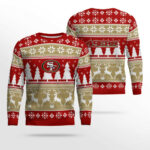 2025 Christmas 49ers Reindeer Football Ugly Sweater 1 2025 Christmas 49ers Reindeer Football Ugly Sweater