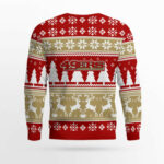 2025 Christmas 49ers Reindeer Football Ugly Sweater