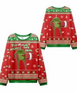 2025 Christmas Accept Japanese Frog Ugly Sweater