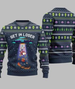 2025 Christmas Alien UFO Ugly Christmas Sweater