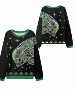 2025 Christmas Alien Xenomorph Ugly Sweater