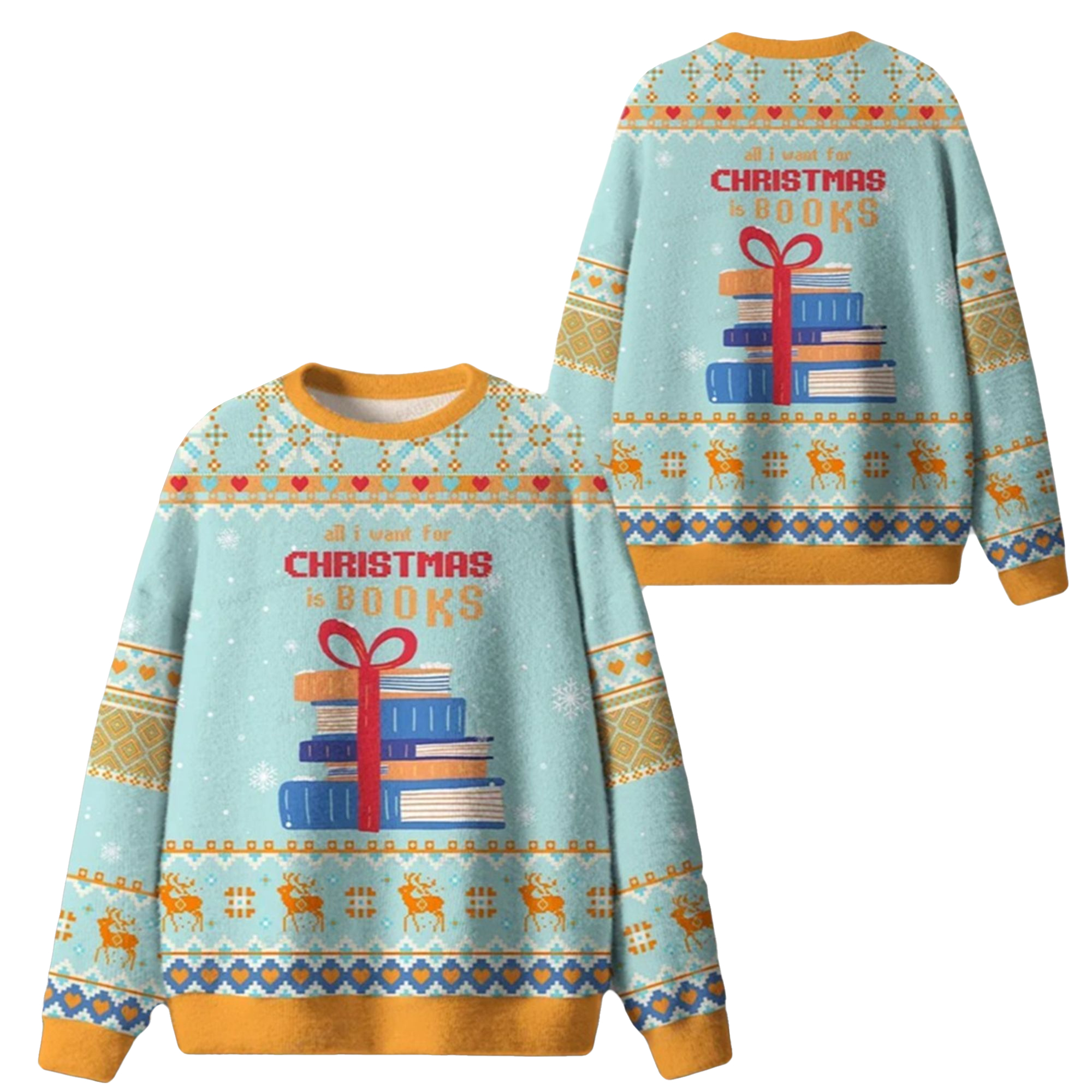 2025 Christmas All I Want For Christmas Is Books Ugly Sweater 2025 Christmas All I Want For Christmas Is Books Ugly Sweater