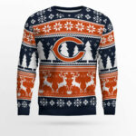 2025 Christmas Bears Reindeer Football Ugly Sweater