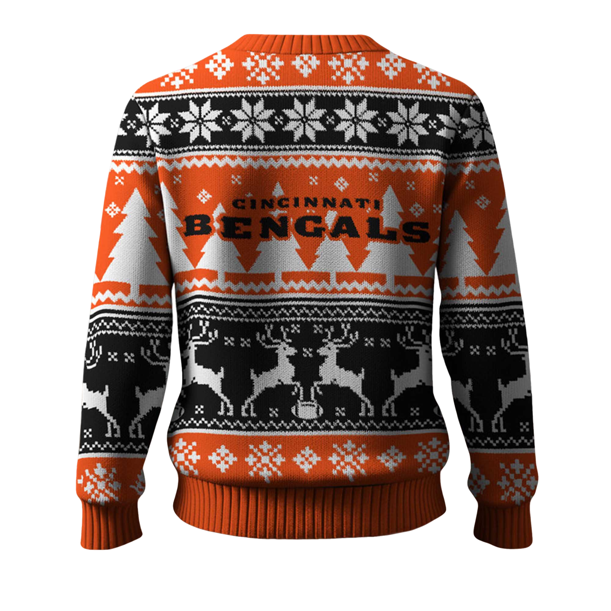 2025 Christmas Bengals Reindeer Football Ugly Sweater 2025 Christmas Bengals Reindeer Football Ugly Sweater