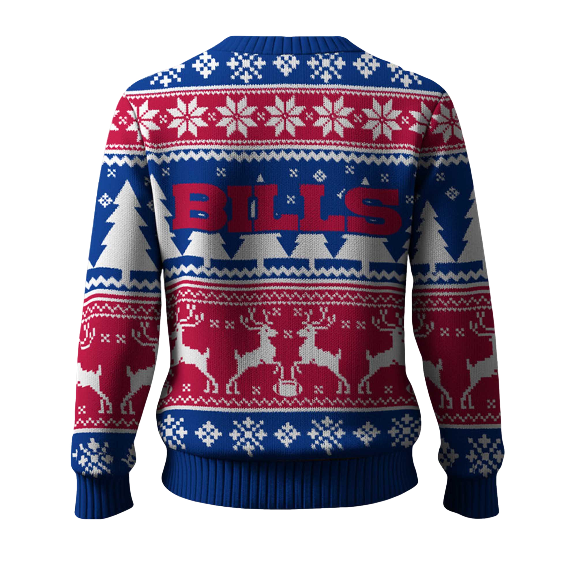 2025 Christmas Bills Reindeer Football Ugly Sweater 2025 Christmas Bills Reindeer Football Ugly Sweater