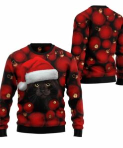 2025 Christmas Black Cat Christmas Ugly Christmas Sweater