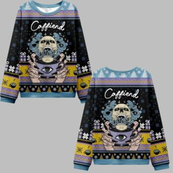 2025 Christmas Caffiend Ugly Christmas Sweater