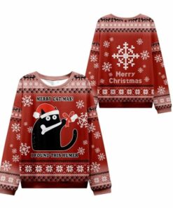 2025 Christmas Cat Found A Bone Gift Ugly Sweater