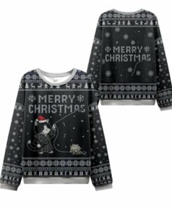 2025 Christmas Cat String Pull Ugly Sweater