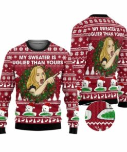 2025 Christmas Cat Woman My Sweater Is Uglier Than Yours Ugly Sweater