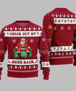 2025 Christmas Check Out My Huge Sack Santa Ugly Christmas Sweater