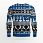 2025 Christmas Colts Reindeer Football Ugly Sweater