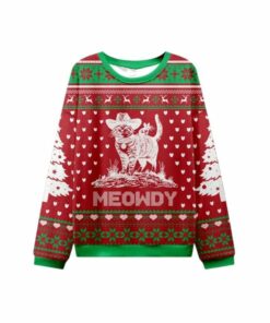 2025 Christmas Cowboy Cat Meowdy Ugly Sweater