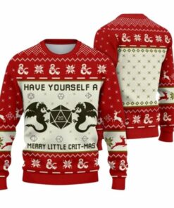 2025 Christmas DND Have Yourself A Merry Little Crit-Mas Ugly Sweater