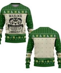 2025 Christmas DND Warlock The Sworn & Beholden Ugly Sweater