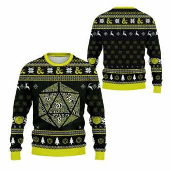 2025 Christmas DnD Classes Ugly Christmas Sweater