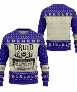 2025 Christmas DnD Druid The Champion Of Nature Ugly Sweater