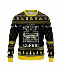2025 Christmas DnD I Am The Master Of Divinity Ugly Christmas Sweater