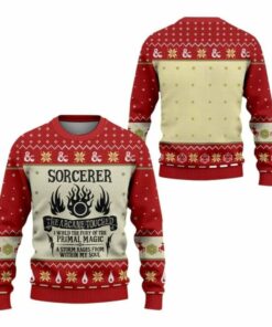2025 Christmas DnD Sorcerer The Arcane Touched Ugly Sweater