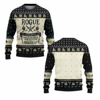 2025 Christmas Dnd Rogue The Shrouded Blade Ugly Sweater