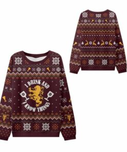 2025 Christmas Drink Know Things Ugly Sweater